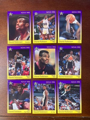1993 Star Co Nova David Robinson 9 card Glossy set  /500