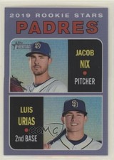 2019 Topps Heritage Hot Box Chrome Purple Refractor Jacob Nix Luis Urias 08ws