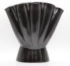 VINTAGE Black Red Wing Pottery Gladiolus Vase in RARE Color