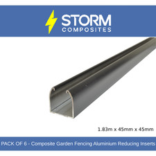PACK OF 6 - Composite Garden Fencing Aluminium Reducing Inserts