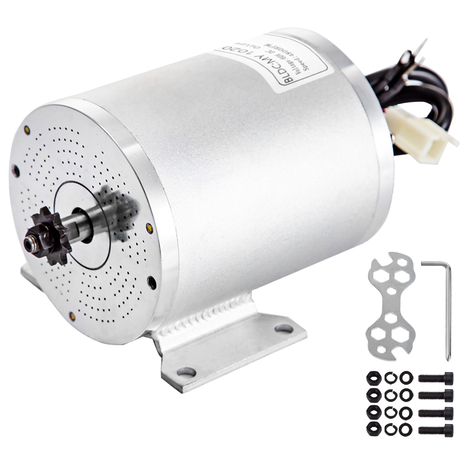 VEVOR Motore Elettrico Senza Spazzole 60V 3000W per Go Kart Elettrica +Staffa