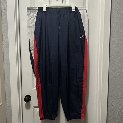 Reebok Athletic Training Pants Unisex Size 3X 22-24W Navy Blue Red White NEW