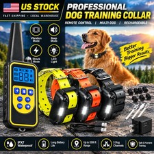 3300 FT Dog Training US Collar Rechargeable Remote Shock PET Waterproof Trainer