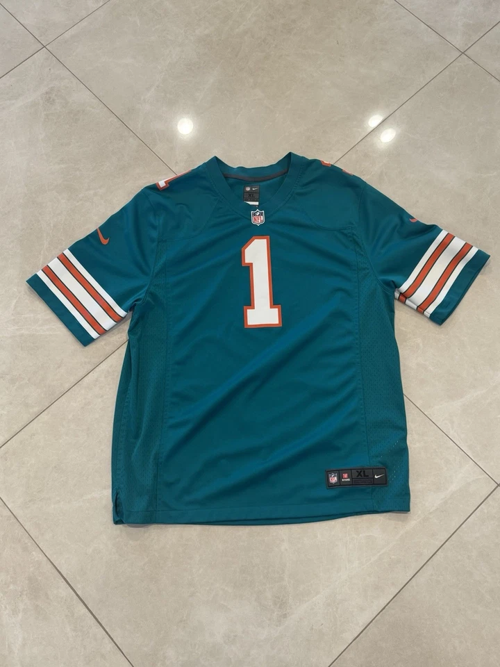 Camiseta oficial de la NFL Tua Tagovailoa Miami Dolphins de Nike (talla XL para hombre) Foto 2 de 4