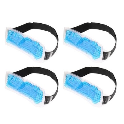 4x Wiederverwendbare Kopf Gel Eisbeutel Tragbar Migräne Linderung Heiß Kälte Therapie Pack
