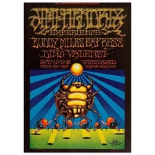 Jimi Hendrix 1968 Winterland Vintage Concert Poster