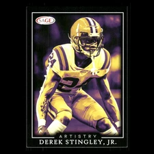 Derek Stingley Jr. #14 2022 SAGE Artistry Black LSU Tigers Football Card NFL