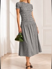 Reformation Kiria Kira Check Print Dress in Remy Check