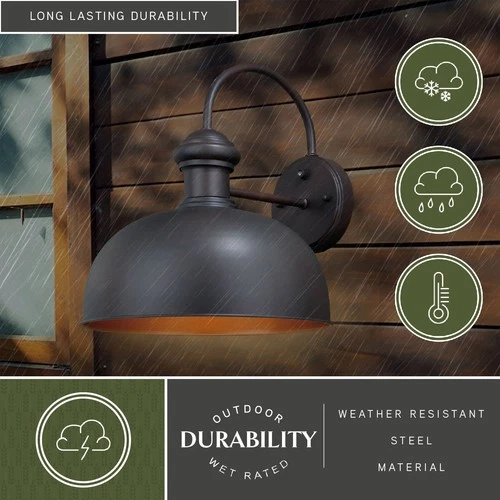 Vaxcel Lighting T0347 Bronze/Gold Franklin Single Light 15"H Outdoor Wall Sconce - Picture 6 of 8