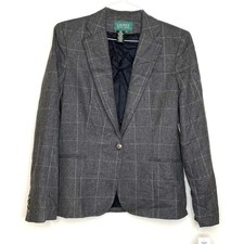 Ralph Lauren Women s Size 10 Wool Blazer Jacket Gray NWT Classic