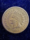 1859 1C Indian Cent Stong First Year Clear Details Copper Toning
