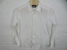 Turnbull  Asser Bespoke Shirt Mens 18 White Button Up French Cuff Made England