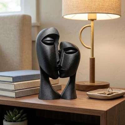 Couple Figurine, Abstract Lovers Model, Minimalist Heart Decor, Modern 3D Printe