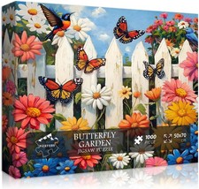 Butterfly Garden 1000 Pc Jigsaw Puzzle, Brand New-Sealed Box 