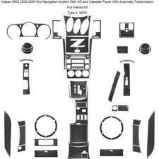 Kit automático de 50 piezas de fibra de carbono sin navegación para Nissan 350Z 2003-2005 tipo A