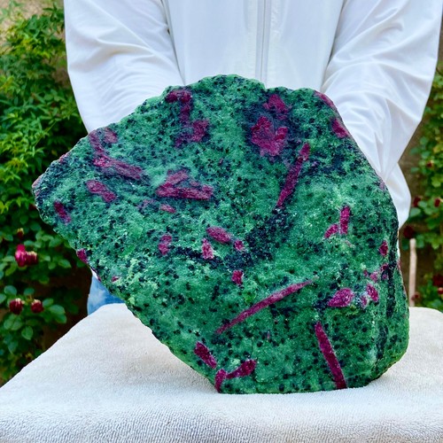 8.6LB Natural red and green treasure Quartz Crystal Rough Gemstone Specimen - Picture 4 of 13