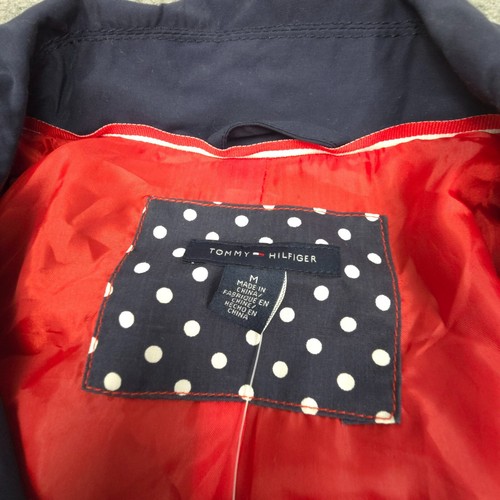 Tommy Hilfiger Jacket Womens MEDIUM Blue Trench Long Sleeve Winter Size M NWT - Picture 2 of 9