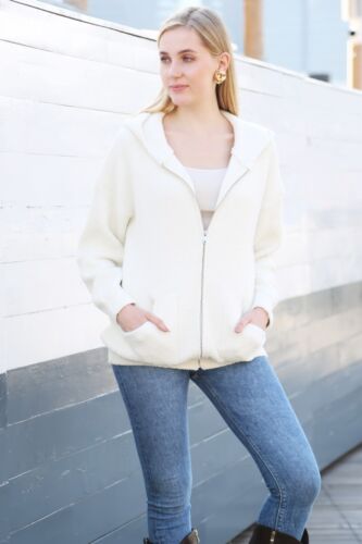 Sudadera con capucha ComfyLuxe color liso con cremallera - Imagen 12 de 21