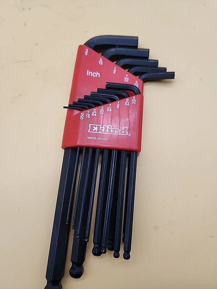 EKLIND 10111 Hex-L Key allen wrench - 13 pc SAE Inch Sizes .050-1/4 in - Image 2 of 4
