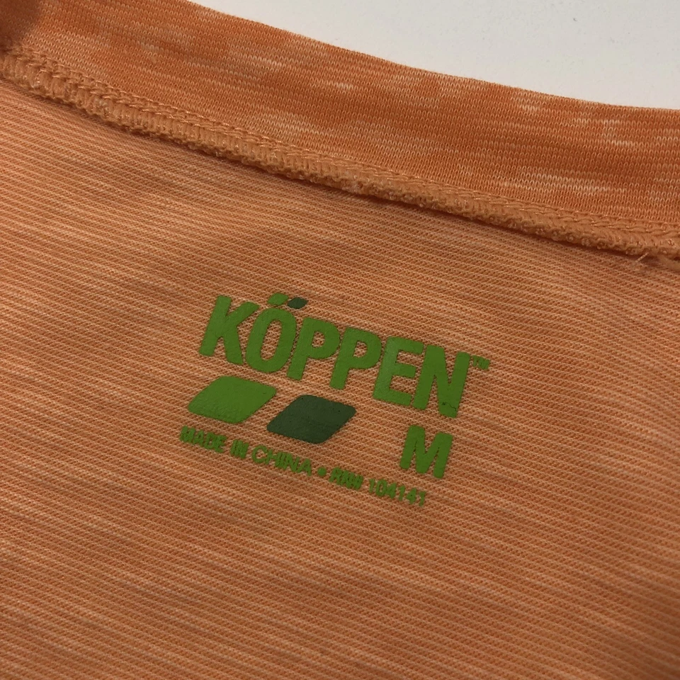 Camiseta Koppen Manga Corta Cuello en V Floral Tropical Naranja Para Mujer Mediana M Foto 3 de 4