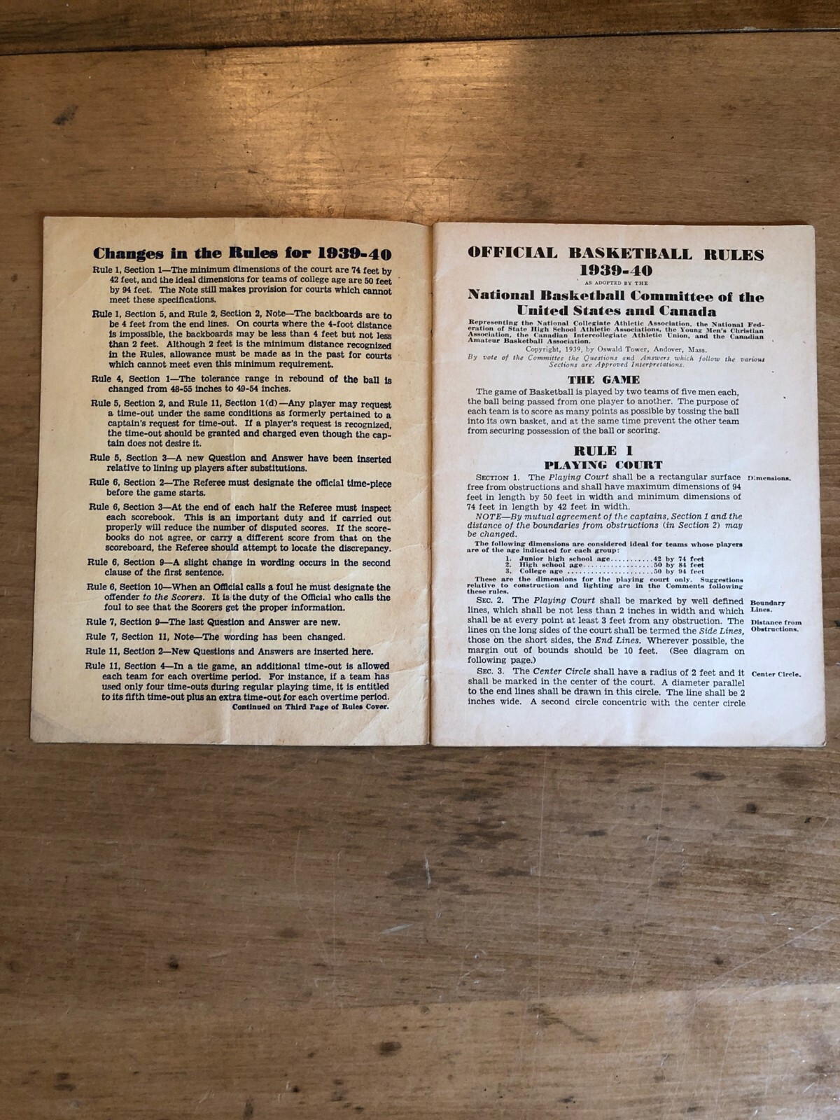 19391940 Spalding's Athletic Library Basketball Official Rules & Guide
