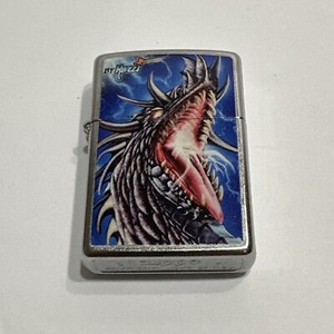 Zippo Claudio Mazzi designed Dragon Street Chrome Lighter Rare