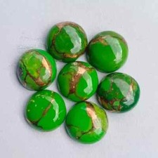 AAA Green Copper Turquoise Cabochon Round Shape Loose Gemstone