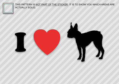 I LOVE MY BOSTON TERRIER Sticker Decal Die Cut Dog - Bild 1 von 1