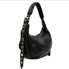 Bolsa Nova Valentina Leather Hobo-italian Leather Hobo Shoulder Bag