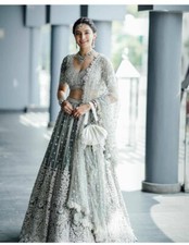 Indian Designer Soft Net Lehenga Choli With Dupatta For Wedding Party