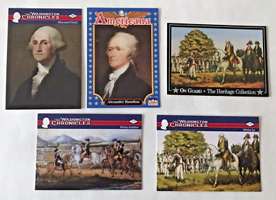 Whiskey Rebellion, Washington, Hamilton    Collector  Cards, 5 different