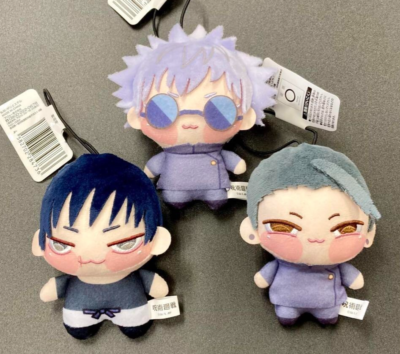 Jujutsu Kaisen Gojo Geto Fushiguro Chopinui Puchi Plush Mascot Set