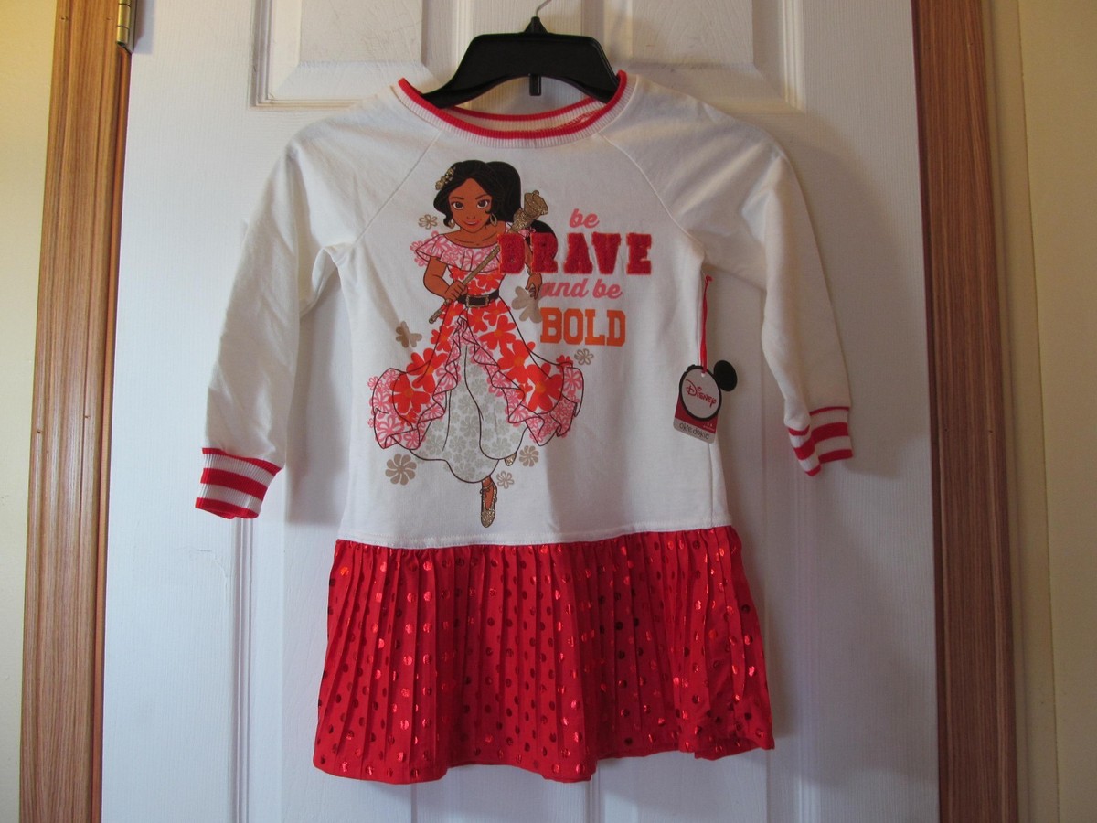 Elena of Avalor Be Brave and Bold Long Sleeve Tutu Dress, Girl's, Size: 6X, Beige Multi
