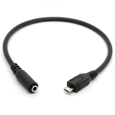 Micro Usb Male To 3.5mm Female Aux Audio Cable Cord For Headset Adapter Active C