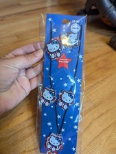 New Claire's Hello Kitty Light Up Necklace Red White Blue Americana