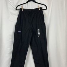 Cherokee Workwear Scrubs Men's Drawstring Cargo Pant 4000S BLKW Black Sz XS NWT