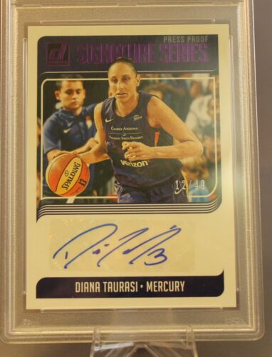 2019 DONRUSS WNBA - DIANA TAURASI SIGNATURE SERIES PRF PURPLE - PSA GEM MT 10 - Picture 3 of 11