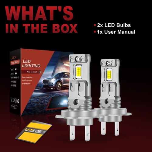 H7 LED Bombilla Faros De Coche 100W Luz de Cruce o Carretera Plug and Play 6500K - Imagen 9 de 11