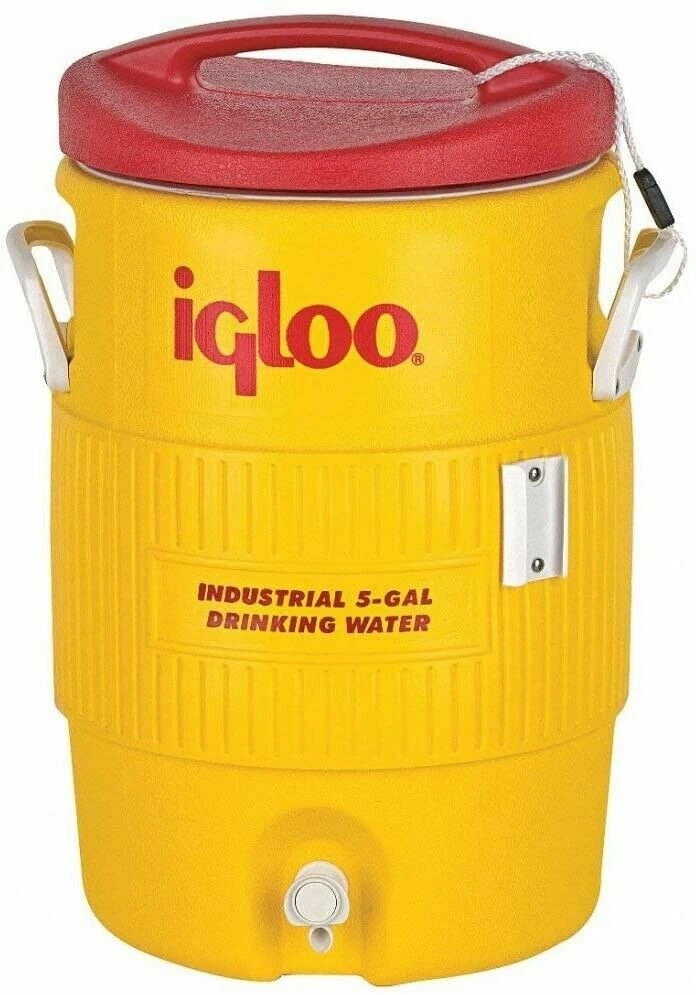 Igloo 48153 - Water & Beverage Cooler, Heat Stress Solution, Yellow, 5 Gallons