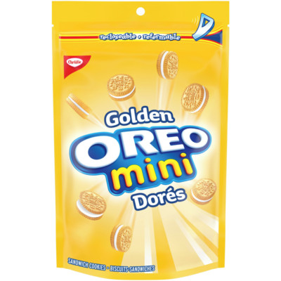 4-Pack Christie OREO Mini Golden Cookies, School Snacks