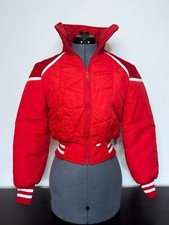 Levi's Red Puffer Ski Jacket Corduroy Yoke Small Vtg RARE 70 s/80s