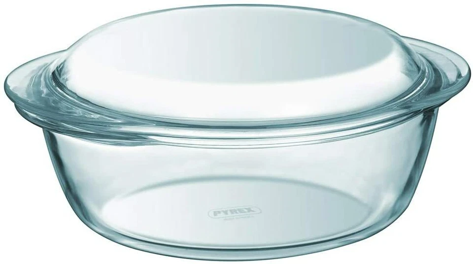 Pyrex Glass Round Classic Casserole Dish 2 pcs set with Lid Casserole - Image 3 of 4