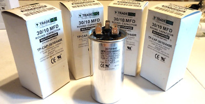 Trade Pro Round Capacitor  30/10 Mfd Multi Purp Cap 30/10/440R n  Lot of 4  AC