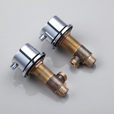 2 Brass Handles With Thread Parts For Bathroom Basin Sin Mixer Faucet Accessory