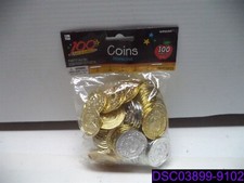 Qty  400 Coins 4 packs x 100 : Amscan 100th Day of School Coins P/N 399463