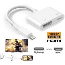 Conector De Iphone A TV Cable Para Transmitir La Imagen Del Iphone A La Pantalla