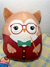 NWT Squishmallow Jaydelle the Owl "Back to School" 8" Plush Toy Kellytoy