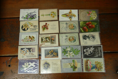 Vintage Lot Of 20 Assorted Easter Postcards - Circa 1900s-1910s