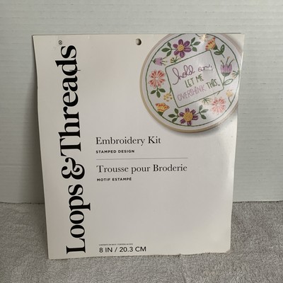 Loops & Threads Embroidery Kit Stamped Design NEW SEALED 8 