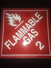 Flammable Gas 2 DOT Hazardous Materials Vehicle Placard 10.75"x10.75" 